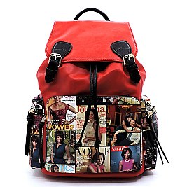 Collage Magazine Cover Backpack