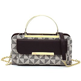 PM Monogram Round Top Handle Crossbody Bag Clutch Wallet