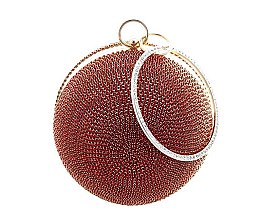 GLITTERY BALL RHINESTONE CROSSBODY BAG