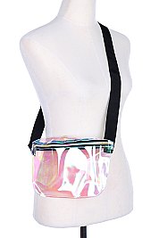 Pack of 12 Trendy Clear Transparent Crossbody - FannyPack  Bags