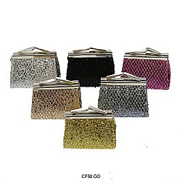 Pack of 12 Mini Coin Purses Shiny and Glitters
