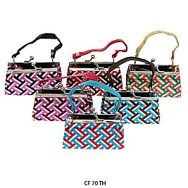 Pack of 12 Regular Coin Purses in Aztec Design