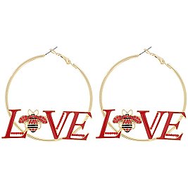 BEES LOVE UNIQUE EARRINGS HOOPS