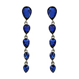 TEARDROP DANGLY GEM STONE EARRING