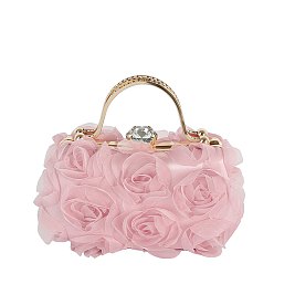 Chiffon Flower Clutch Evening Bag