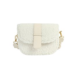 Terry Sherpa Saddle Crossbody Bag