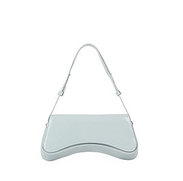 Glossy Saddle Flap Shoulder Bag