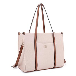 Hardware Emblem Two Tone Structured Tote