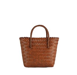 Woven Handle Woven Tote Bag