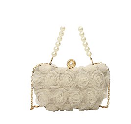 Chiffon Flower Clutch