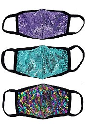 FASHIONABLE PLAIN COLORS SEQUIN ACCENT