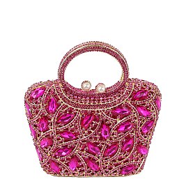 Embellished Leaf Clutch Evening Bag