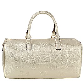 Embossed Monogram Duffle Overnight Bag