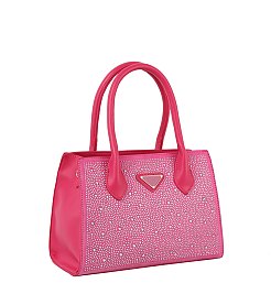 Rhinestone Covered Top Handle Satchel