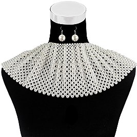 ALL PEARL Collar Beads - Choker Maxi Statement Necklace