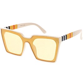 Pack of 12 Stylish Side Striped Cat Eye Sunglasses