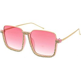 Pack of 12 Crystal Lined Square Sunglasses