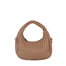Woven Mini Hobo Shoulder Bag
