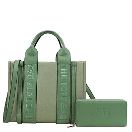 Fashion  "The Tote Bag" Handbag + Wallet Set