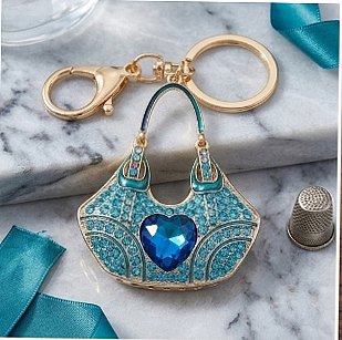 Jem Stone Handbag Shape Charm Keychain