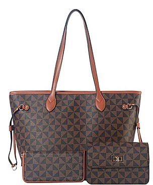 3 IN 1 STYLISH CHECKERED DESIGN SHOPPER BAG SET