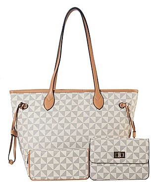3 IN 1 STYLISH CHECKERED DESIGN SHOPPER BAG SET