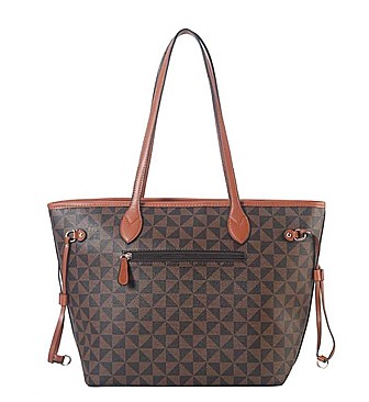 3 IN 1 STYLISH CHECKERED DESIGN SHOPPER BAG SET