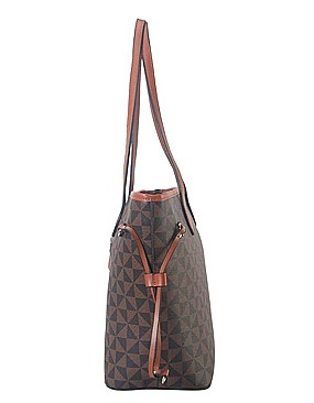 3 IN 1 STYLISH CHECKERED DESIGN SHOPPER BAG SET