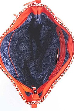 LUXURY CHAINED FASHION HOBO BAG WITH LONG STRAP