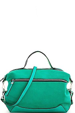 LUXURY FASHION SIDE CLIP LOOSE FIT SATCHEL WITH LONG STRAP