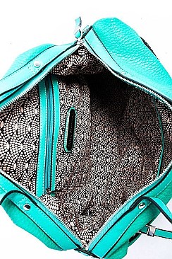 LUXURY FASHION SIDE CLIP LOOSE FIT SATCHEL WITH LONG STRAP