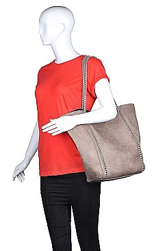 LEATHERETTE MATILDA TOTE BAG