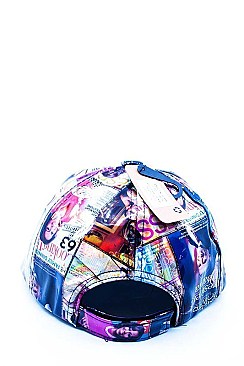 OBAMA MAGAZINE PRINT SEMI TRANSPARENT VISOR CAP
