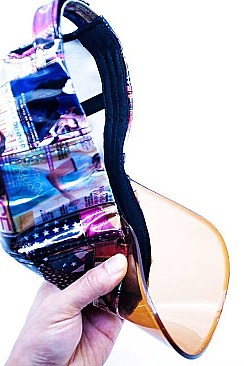 OBAMA MAGAZINE PRINT SEMI TRANSPARENT VISOR CAP