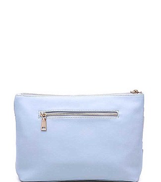 LUXURY ELEANOR WEAVED FAUX LEATHER CLUTCH BAG JY-13226ML