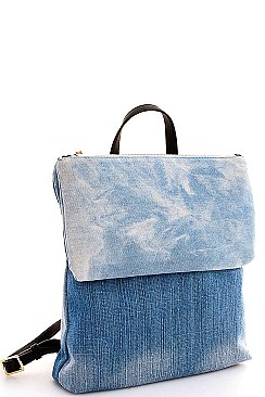 LUXURY DENIM TWO TONE BACKPACK