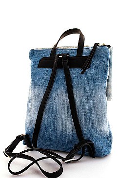 LUXURY DENIM TWO TONE BACKPACK