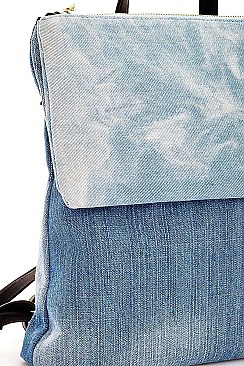 LUXURY DENIM TWO TONE BACKPACK