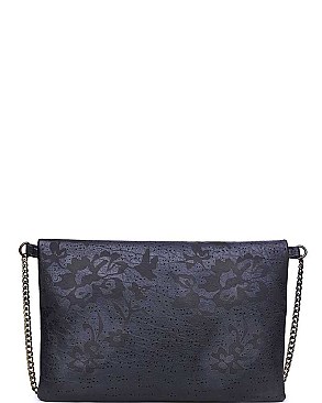 FAUX LEATHER LUXURY POPPY CLUTCH BAG WITH CHAIN SLING JY-14686ML