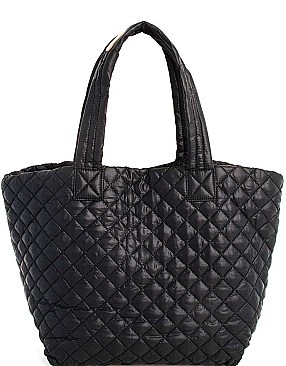 DESIGNER SOFT PADDED SHOPPER WITH COIN PURSE