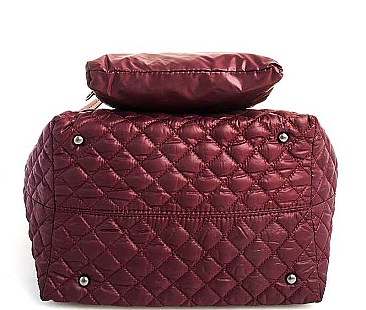 DESIGNER SOFT PADDED SHOPPER WITH COIN PURSE