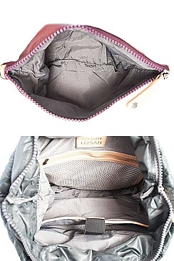 DESIGNER SOFT PADDED SHOPPER WITH COIN PURSE