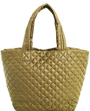 DESIGNER SOFT PADDED SHOPPER WITH COIN PURSE
