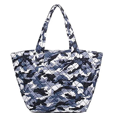 DESIGNER SOFT PADDED SHOPPER WITH COIN PURSE