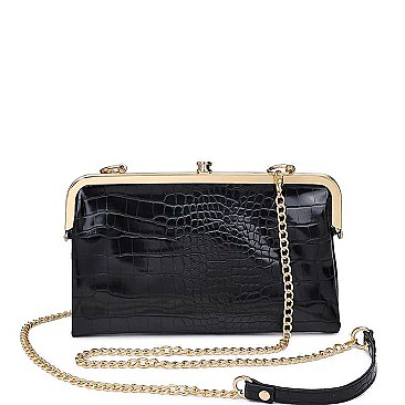 ALICIA CROC CROSSBODY BAG