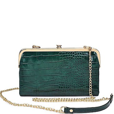 ALICIA CROC CROSSBODY BAG