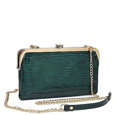 ALICIA CROC CROSSBODY BAG