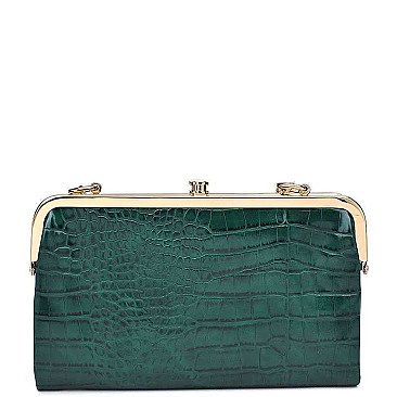 ALICIA CROC CROSSBODY BAG