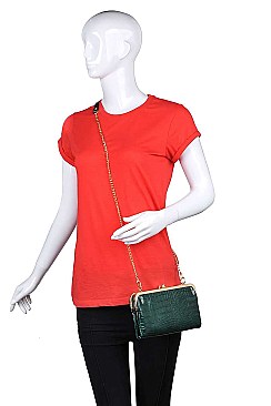 ALICIA CROC CROSSBODY BAG