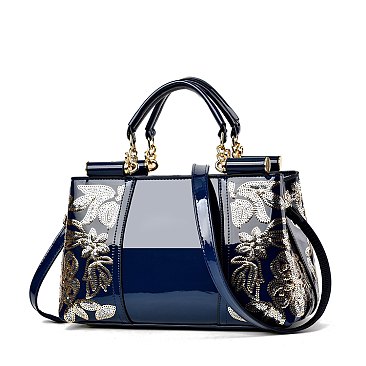 BLUE SHINEY HANDBAGS